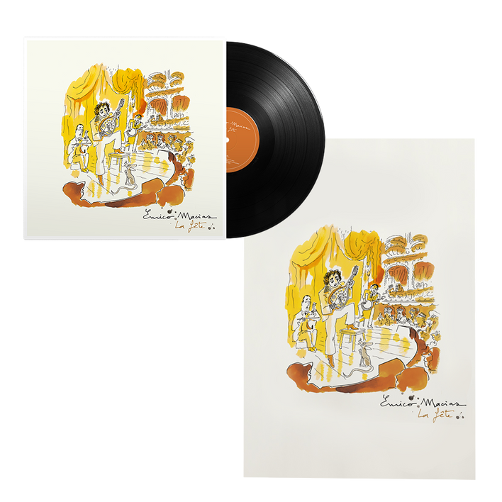 Pack Vinyle et Affiche Grand Format "La Fête" signée par Enrico Macias et Joann Sfar (édition limitée)